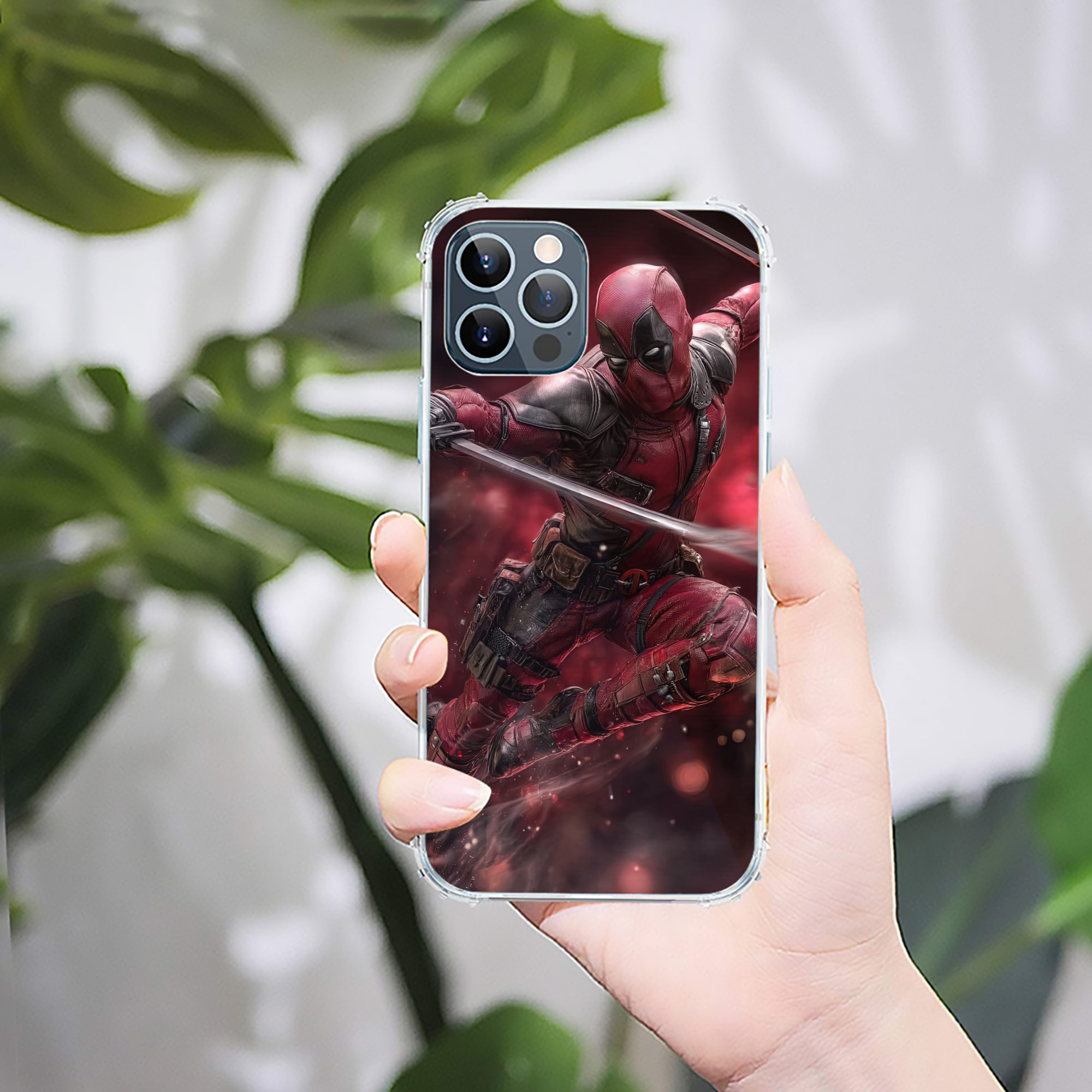 （画像用） Deadpool デッドプール 【iPhone 12シリーズ対応】透明スマホケース（クリアソフトケース）